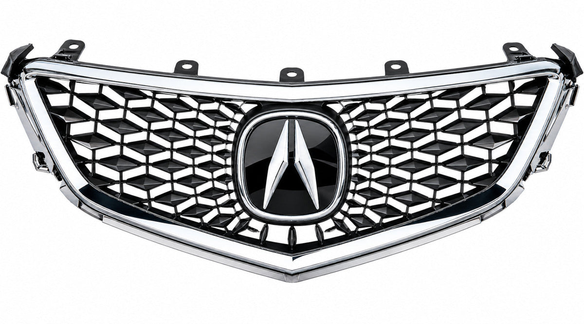 For 2015-2017 Acura TLX 2018-2020 Style Black Front Grille Chrome OEM Emblem