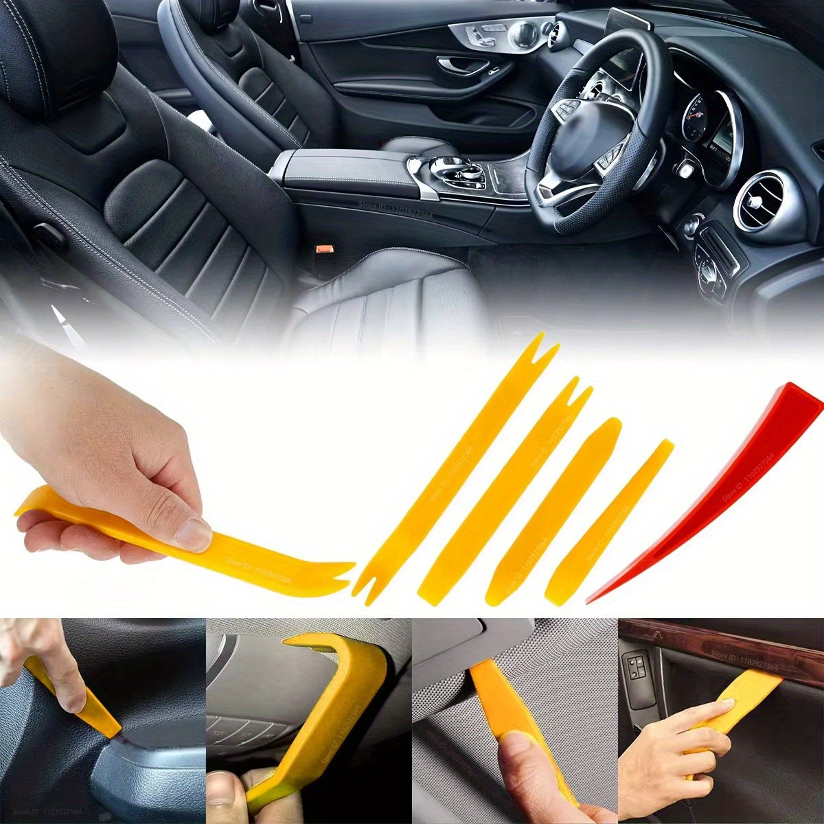 Car Lockout Tool Kit 18/23Pcs, Long Reach Grabber 67 Inch, Air Wedge Bag, Non-Marring Wedges, J-Hook Pull Hook, Stainless Steel Dent Repair Tools for Auto Body Work