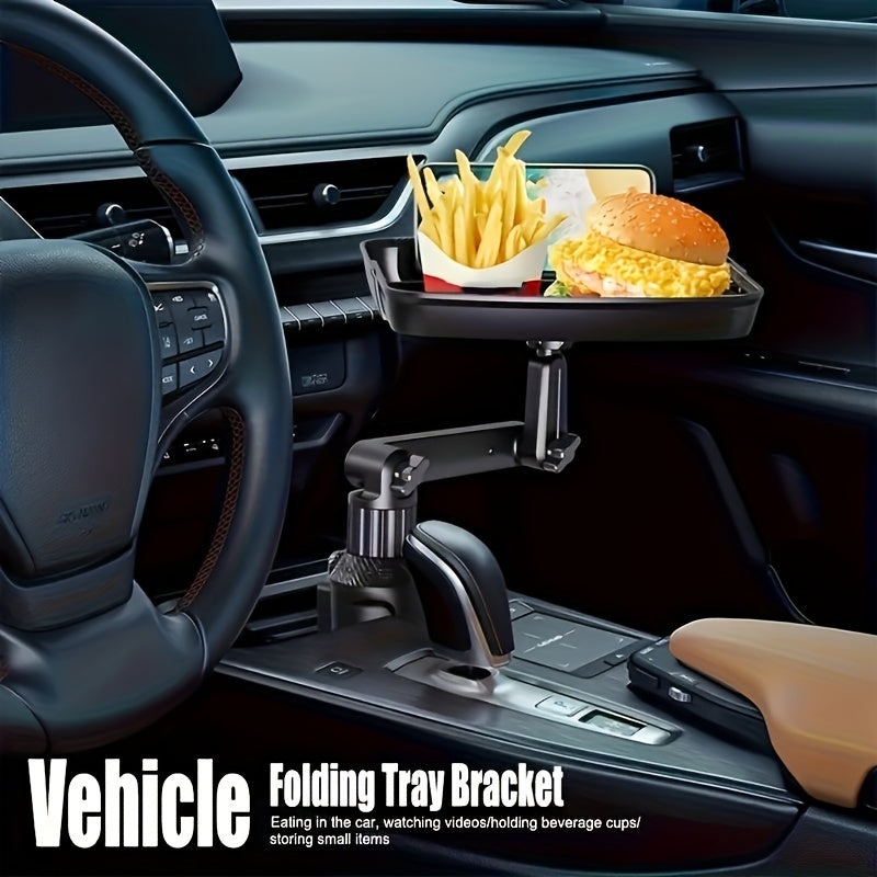 Car Cup Holder Phone Mount Tray – 3-in-1 Expandable ABS Rotating Bracket, Universal Fit for Most Vehicles