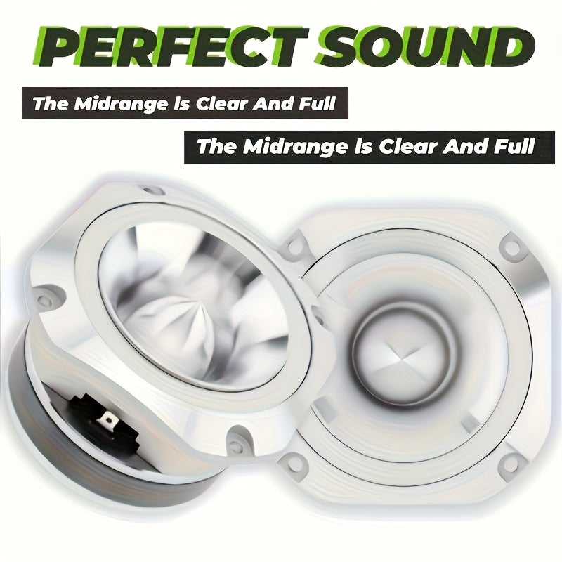 Car Tweeters 600W Bullet Super Tweeter, 4 Inch Aluminum Frame Chrome Dome Tweeters for Car Audio, 6 Ohm High-Frequency Component Speakers for Stereo Sound System Upgrade