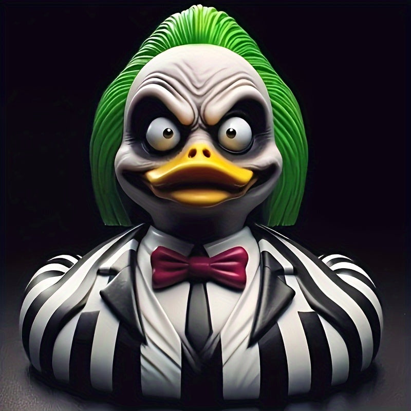 Funny Duck Car Dashboard Figurine - Suit-Wearing Mischievous Duck Statue, Cute Novelty Car Decor Ornament, Desktop & Auto Interior Accessory