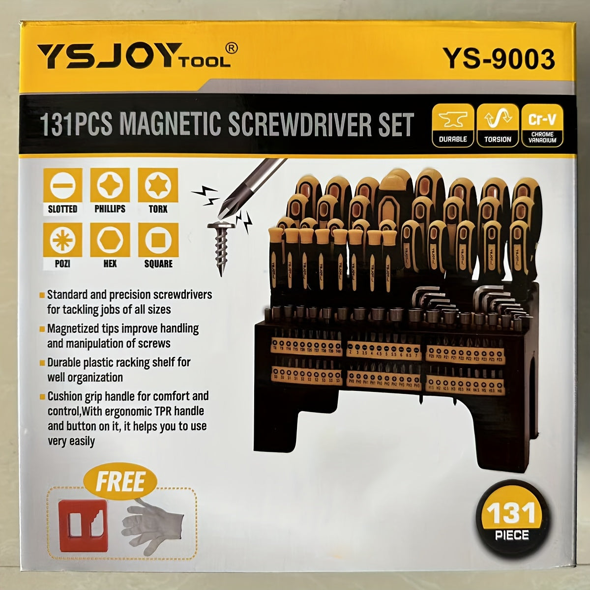 Magnetic Screwdriver Set 131Pc – Precision Screwdrivers, Ratchet Driver, Hex Keys & Pick Hook with Plastic Stand Organizer, Great Gift for DIY & Home Repair
