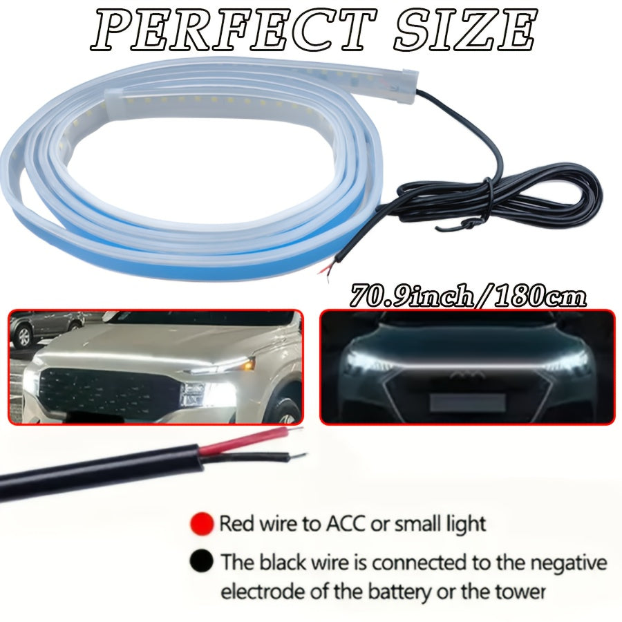 70 Inch Engine Bay LED Through Light 2000-3000 Lumens White Auto Welcome Mode Steering Effect 12V Hardwire for Car SUV Universal Fit