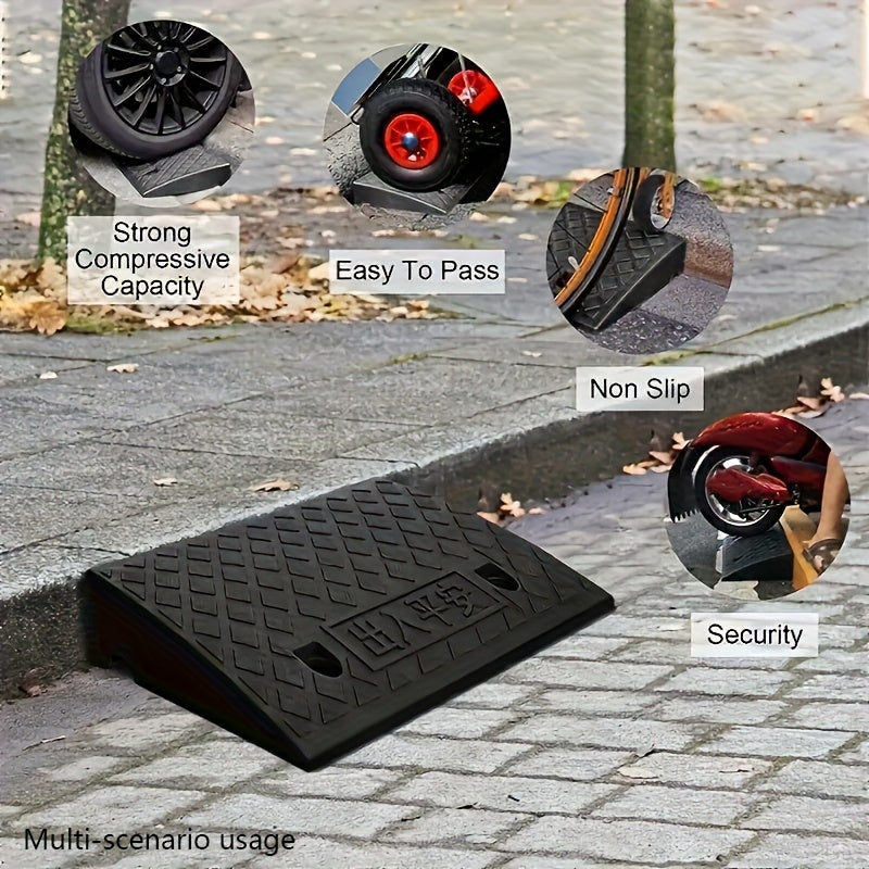 Portable Threshold Ramp 2-Pack – Sidewalk & Doorway Ramp for Wheelchairs, Cars, Seniors & Pets | 5 Height Options