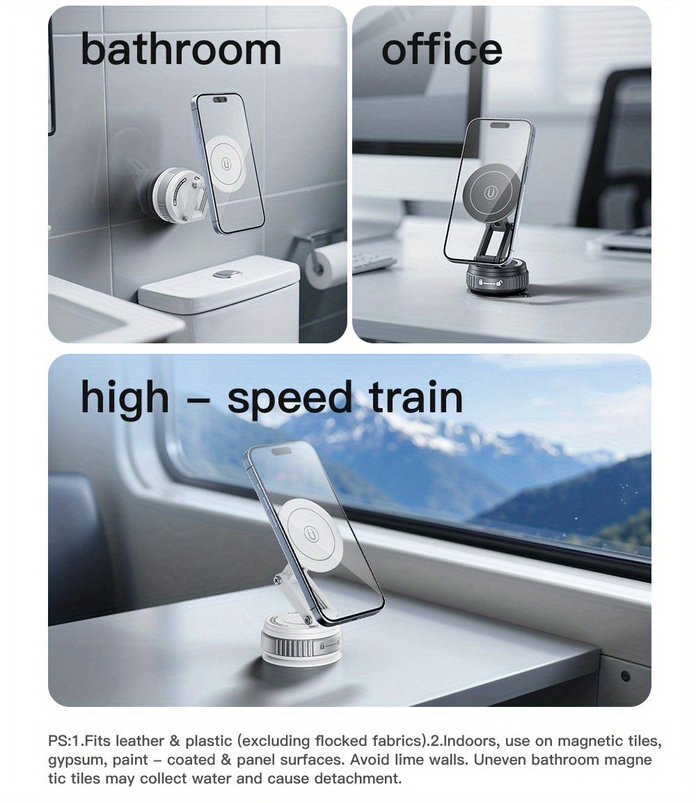 Magnetic Car Phone Mount 360° Rotation – Foldable Universal Holder for iPhone 16 15 14 12 & All Smartphones, Portrait & Landscape