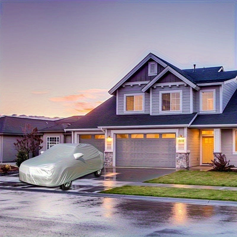 PEVA Waterproof Car Cover – Full Body UV, Rain, Snow & Dust Protection, High-Temp Resistant, All-Season Universal Fit, Sizes L & XL
