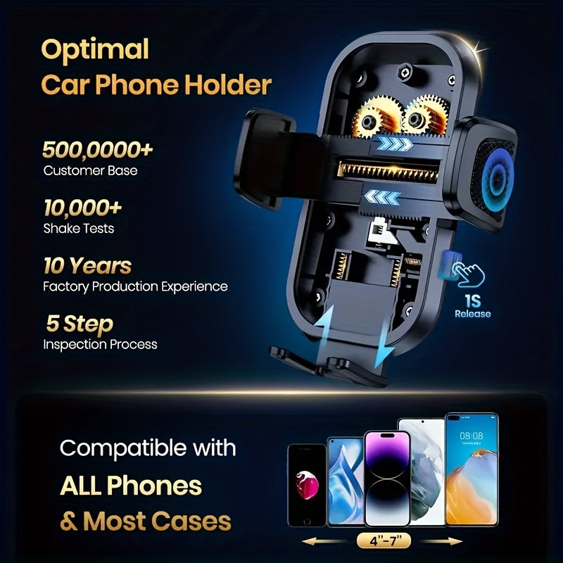 Soligu Universal Car Phone Holder Mount – Dashboard Adhesive, Adjustable Vertical & Horizontal, High Stability, All Phones