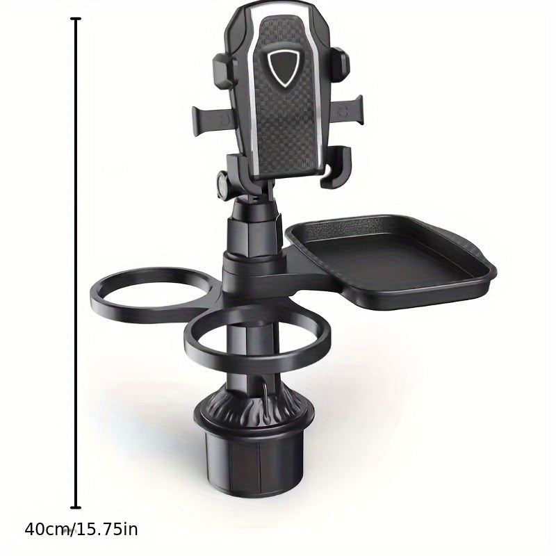 3-in-1 Car Cup Holder Expander - ABS Plastic Expandable Base, Multi-Function Drink Organizer for Vehicle Travel, Reduces Spills, Universal Fit