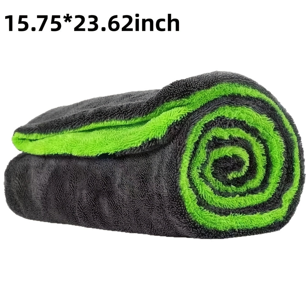 1400GSM Microfiber Car Drying Towel, Dual-Sided Scratch-Free, Twisting Yarn Technology, Machine Washable, 15.75"x23.62" Car Wash Cloth