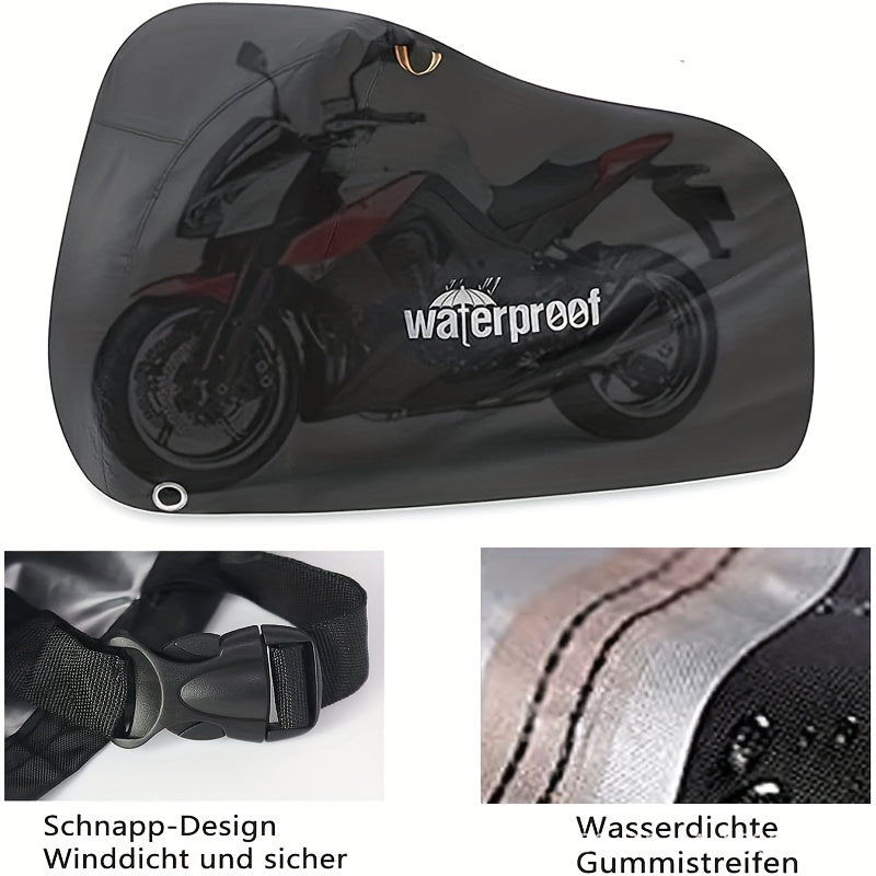 Motorcycle Cover Heavy Duty 210D – Waterproof, UV Protection, Tear-Proof Motorbike Cover with Lock Holes