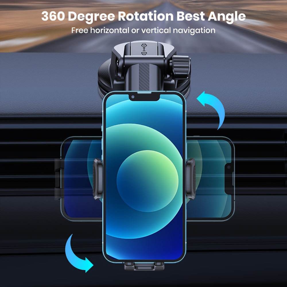 TOPK D42N Car Phone Mount – Full-Range Adjustable Dashboard Holder | Hands-Free Universal Smartphone Stand for All Cars