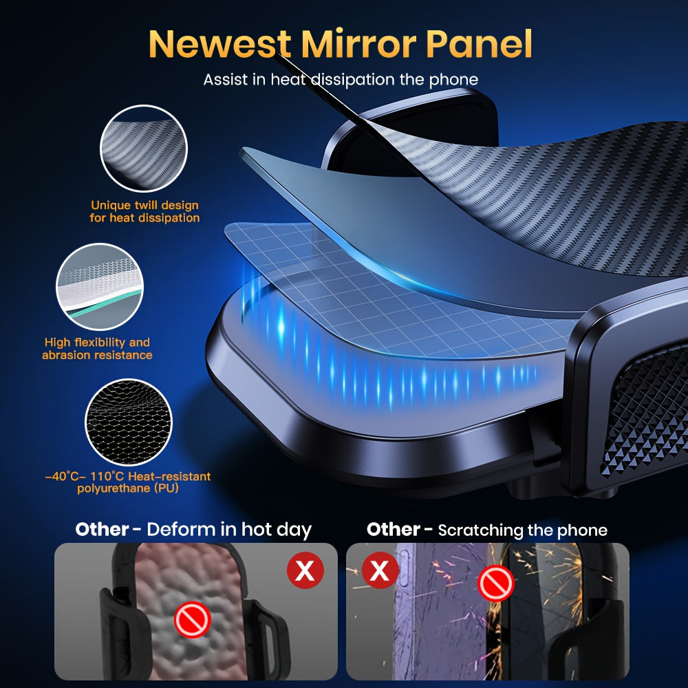 Car Dashboard Phone Holder Mount – Adjustable 360° Vertical & Horizontal, Strong Adhesive Base, Universal Fit for All Smartphones