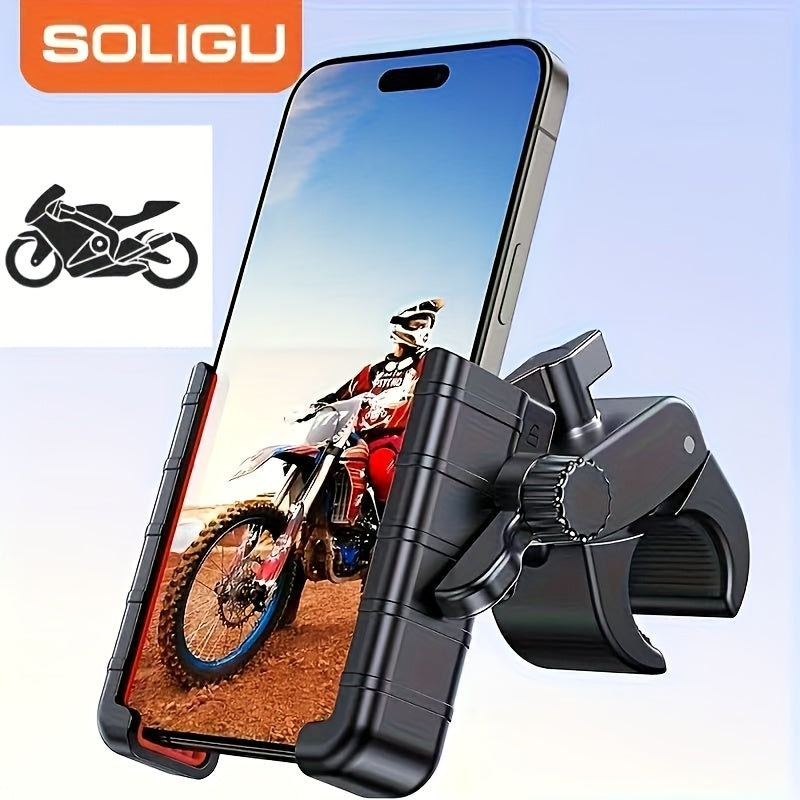 Motorcycle Phone Mount – Quick Lock Handlebar Holder, Camera-Friendly Universal Bike Clamp for iPhone & Samsung 4–7" | Scooter Bicycle E-Bike