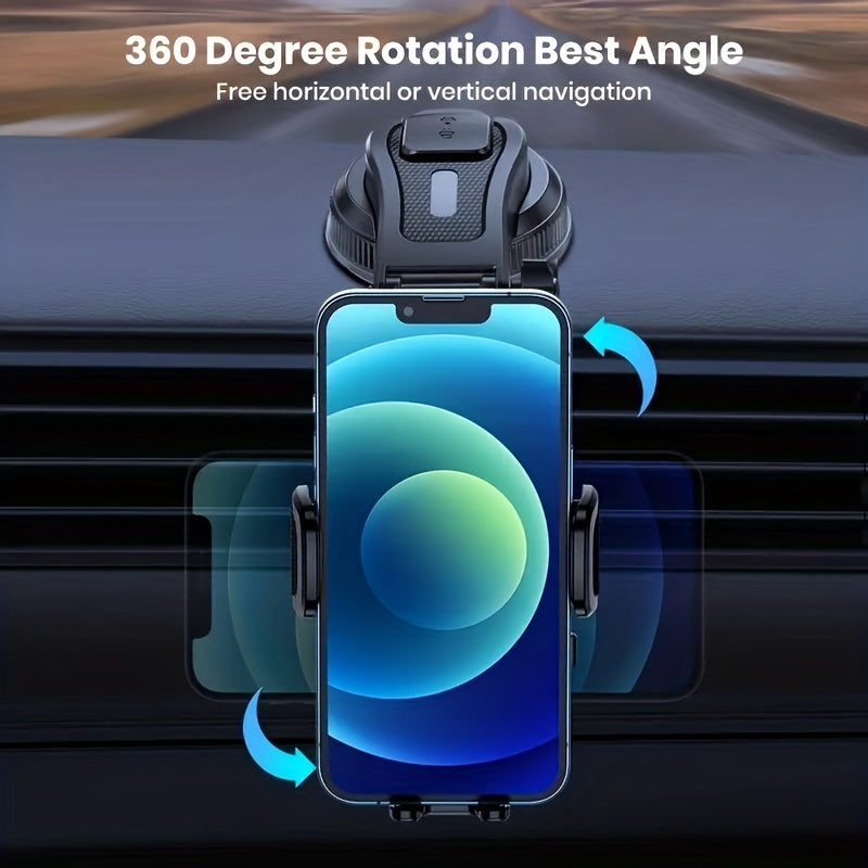 Soligu Universal Car Phone Holder Mount – Dashboard Adhesive, Adjustable Vertical & Horizontal, High Stability, All Phones