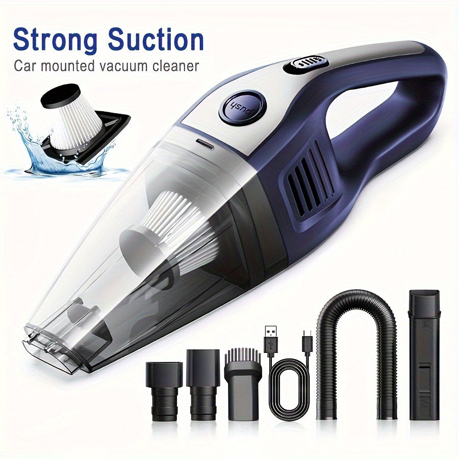Cordless Car Vacuum Cleaner 5000Pa – Handheld USB Rechargeable with Pet Hair Suction for Car, Home & Office – Multiple Colors