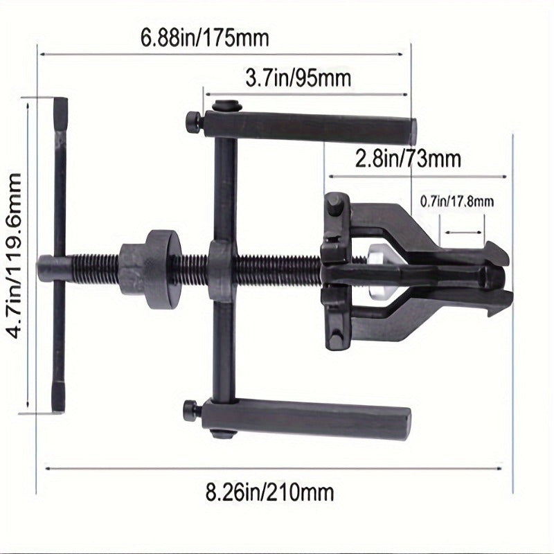 3-Jaw Gear & Bearing Puller Set 2pc | Reversible Inner Outer Pilot Bearing Puller Wheel Bearing Remover Forged Steel