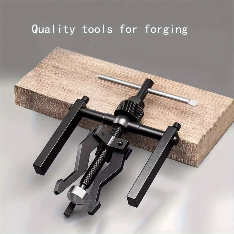 3-Jaw Gear & Bearing Puller Set 2pc | Reversible Inner Outer Pilot Bearing Puller Wheel Bearing Remover Forged Steel