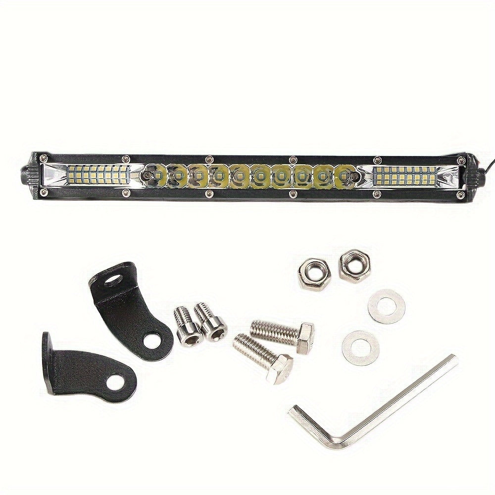 LED Light Bar Off-Road Kit 2x 10 Inch Light Bar + 4x 4 Inch Spot Lights for Jeep Truck SUV ATV UTV 4x4 Off-Road Driving Lights Combo