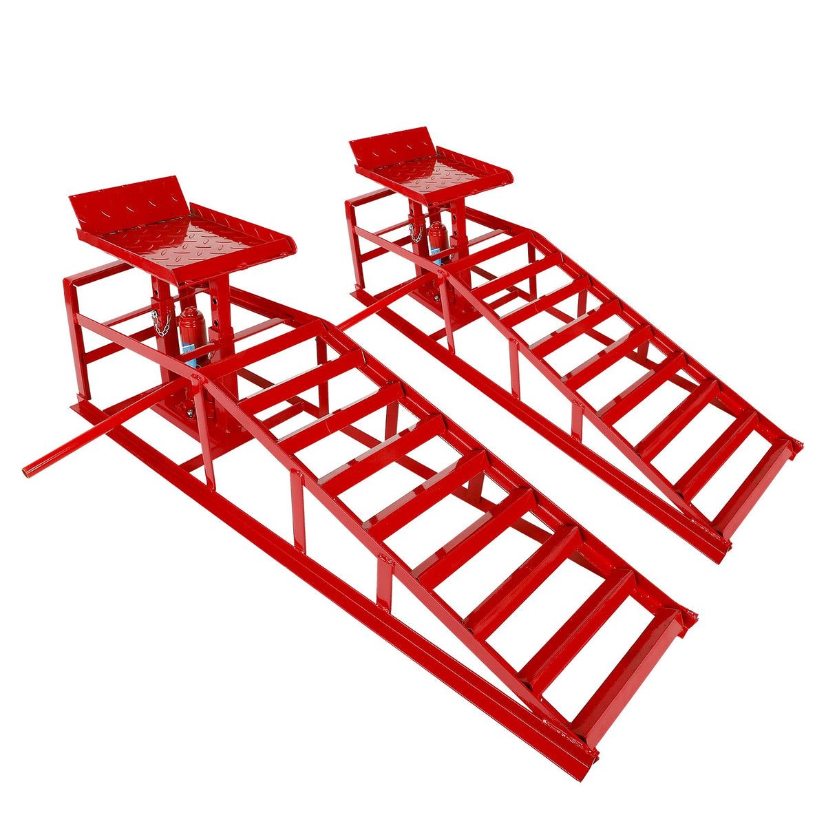 Hydraulic Car Ramps 11000 LB (5T) Low Profile – Heavy Duty Lift Service Ramps for Truck, Trailer & Garage, 1 Pack or 2 Pack