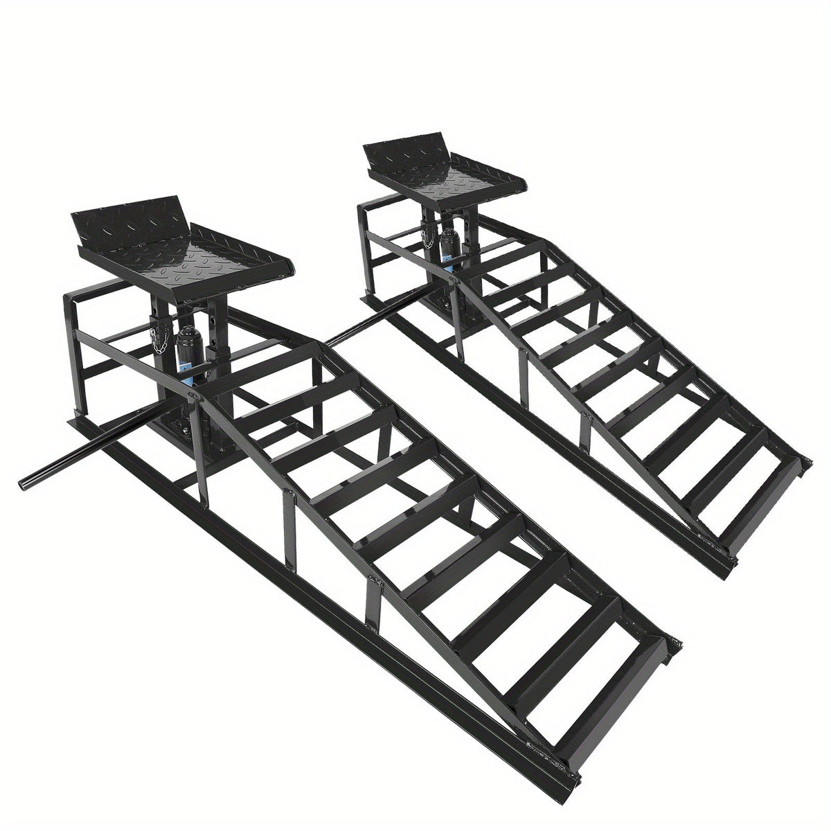 Hydraulic Car Ramps 11000 LB (5T) Low Profile – Heavy Duty Lift Service Ramps for Truck, Trailer & Garage, 1 Pack or 2 Pack