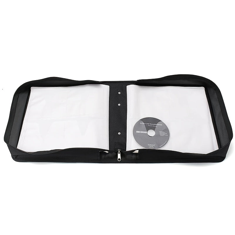 520-Slot CD DVD Holder Case PU Faux Leather – Large Capacity Disc Storage Bag with Zipper & Handle, Dust & Scratch Protection for Music, Movies & Games