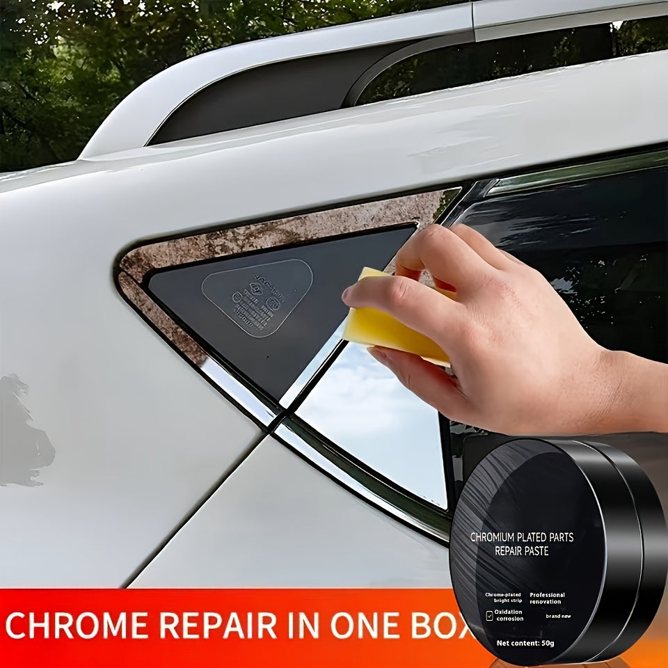Chrome Trim Repair Paste – Car Door Handle Window Strip Logo Scratch Refurbishment Polish Kit