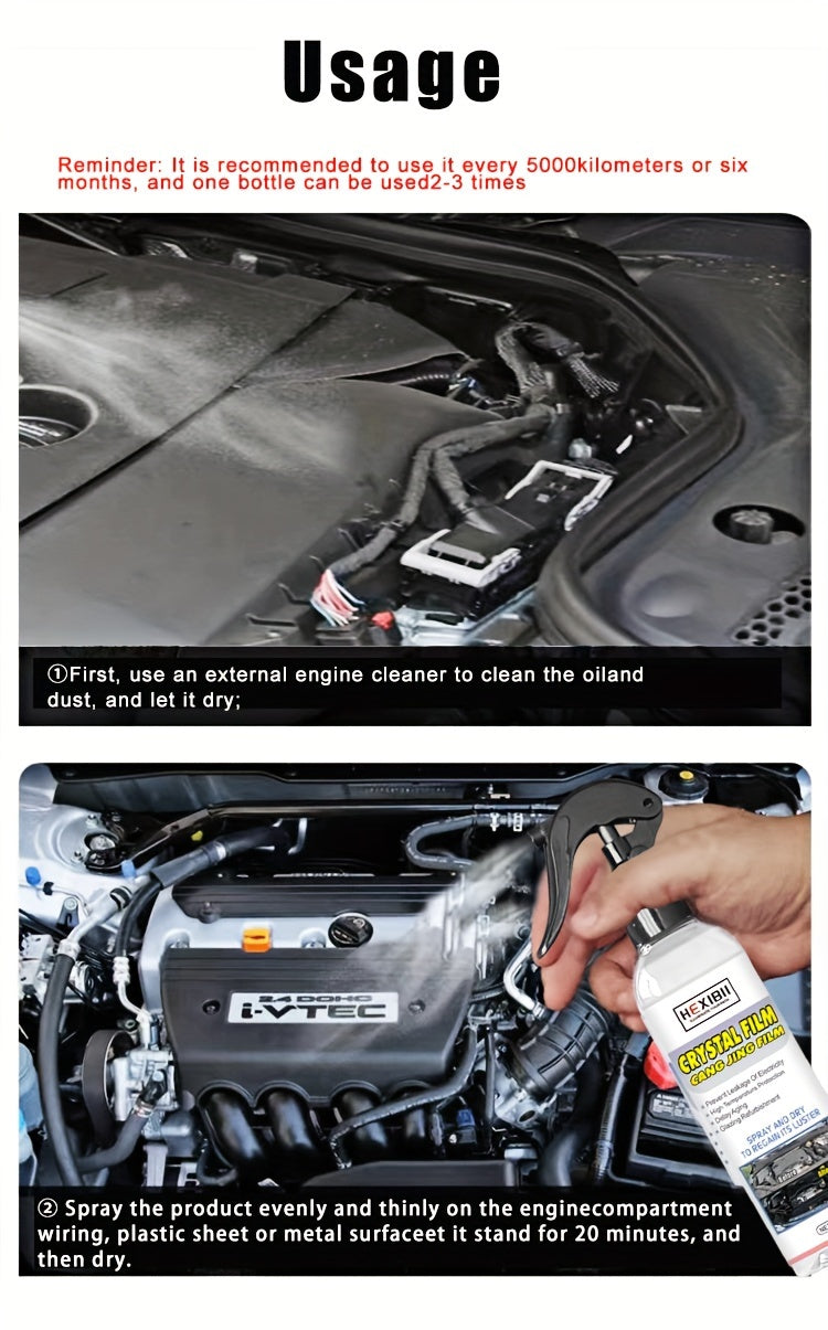 Engine Bay Cleaner & Degreaser – Deep Decontamination Citric Acid Formula | 250ml Engine Shine Protector & Detailer