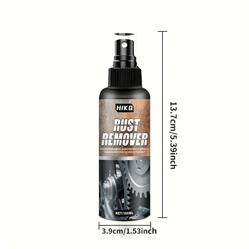 Rust Remover Spray 100ml with Towel, Rust Converter & Protective Sealant for Car Wheels Brake Drums Hubs Tools Metal Surfaces, Anti-Corrosion Treatment