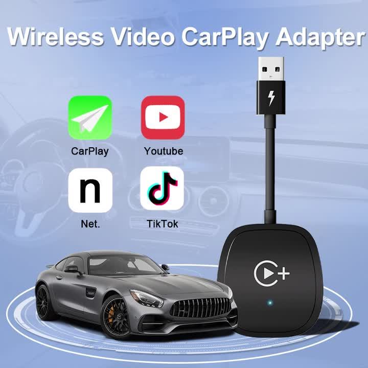 Wireless CarPlay Adapter Dual-Band 2.4G+5GHz – Netflix & YouTube Streaming | OEM Wired to Wireless | 2016+ Cars & iOS 10+