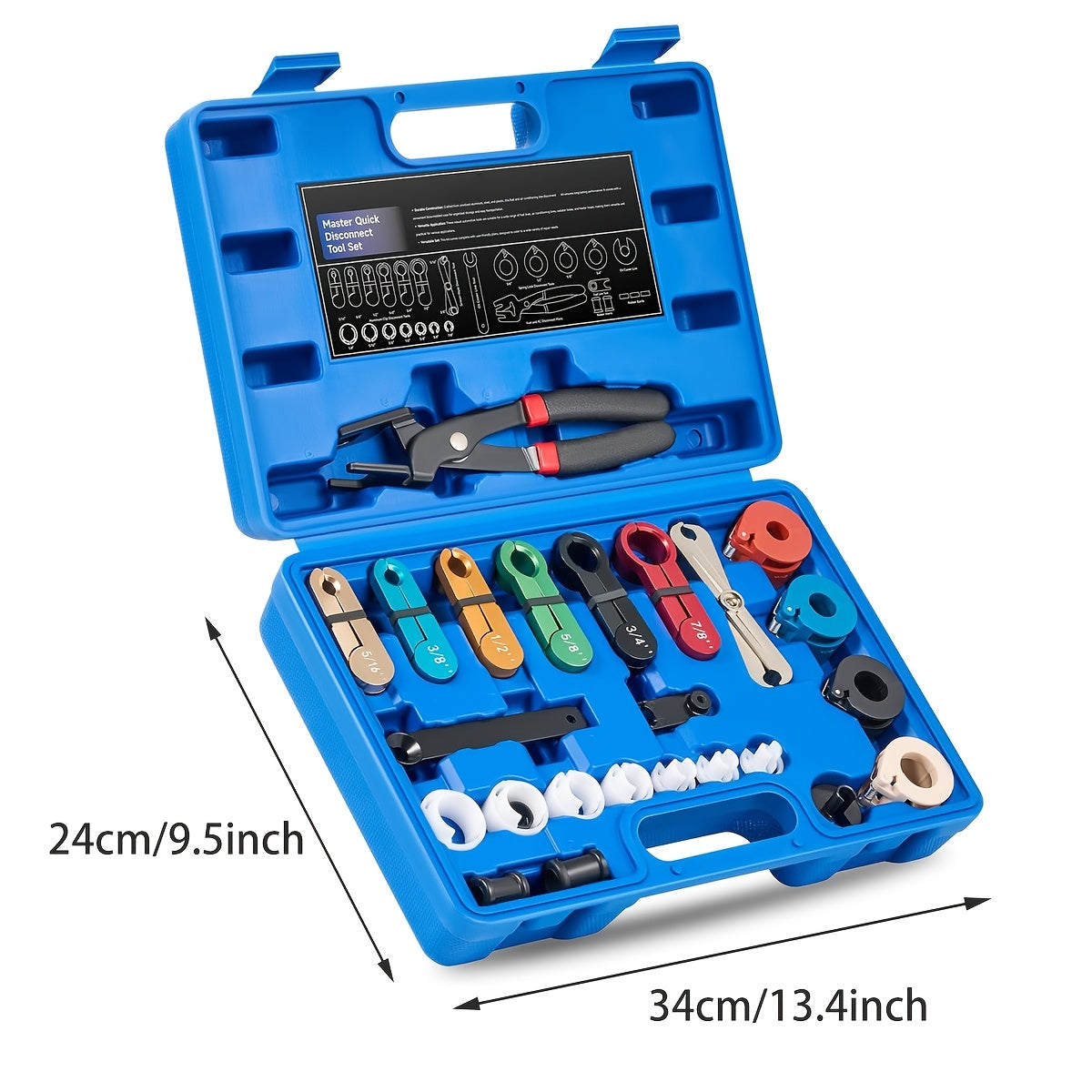 26-Piece Fuel Line Disconnect Tool Kit – Master Quick Disconnect Set with AC & Fuel Disconnect Pliers for AC, Fuel & Transmission Systems