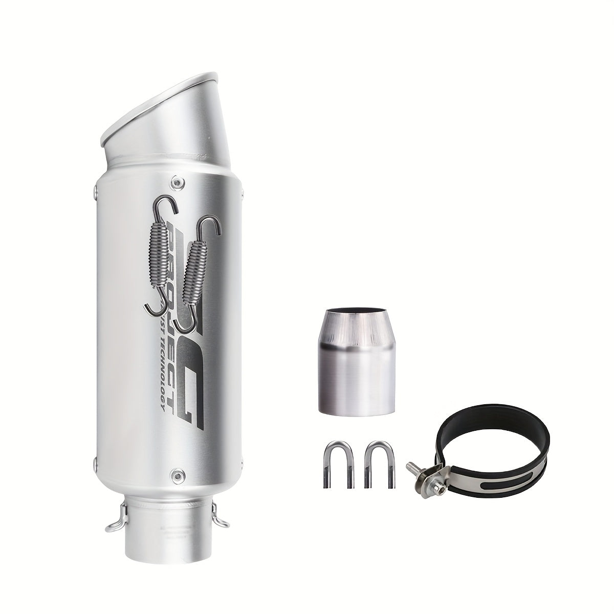 Stainless Steel Motorcycle Exhaust Pipe 51/60mm – Universal Slip-On Muffler for NMAX 125/155, Suzuki GSX650F, GSX1250, GSX650R