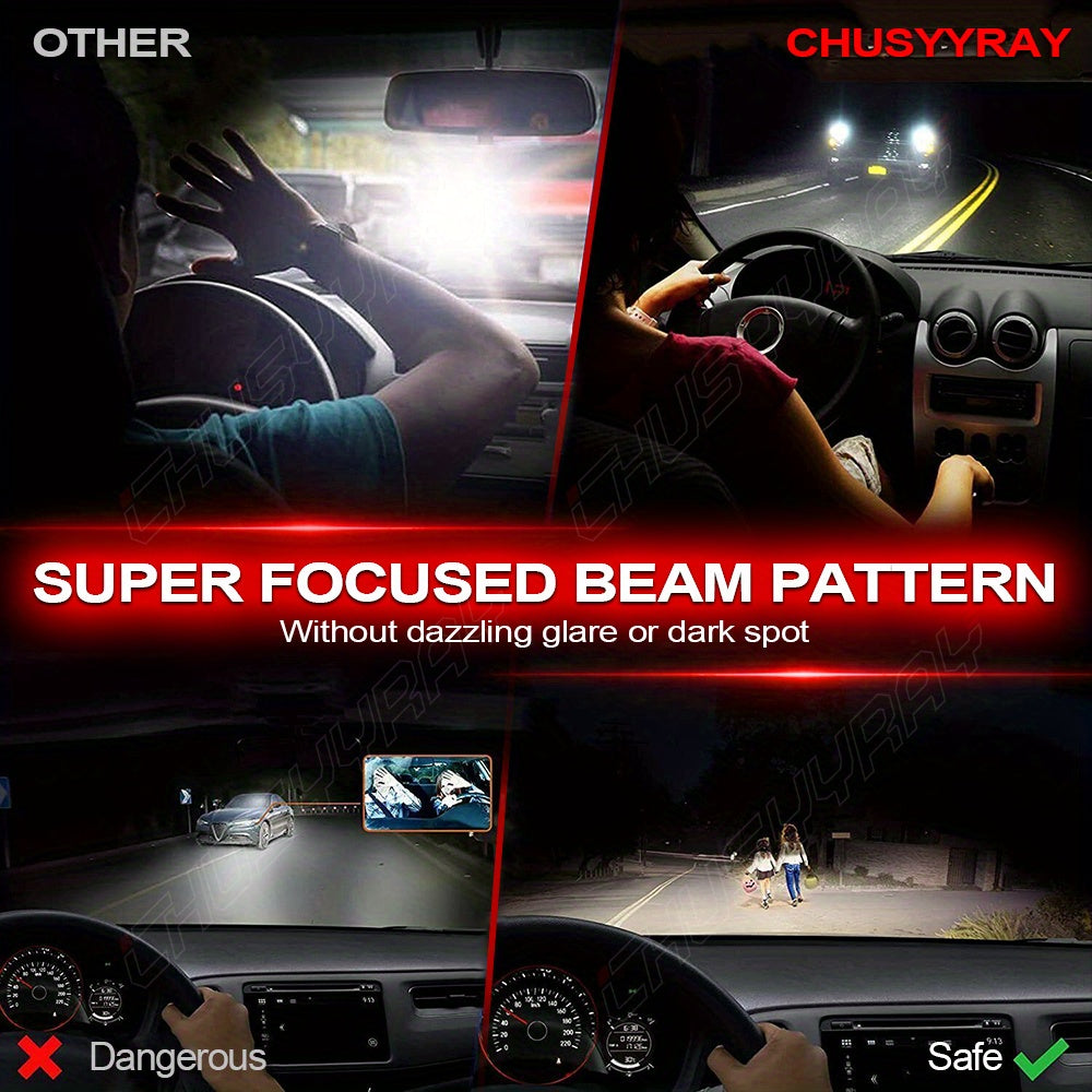LED Headlight Bulbs 9005 9006 Combo for Chevy Silverado GMC Sierra 1500 1999-2006 – 230W 6000K High Low Beam COB Chip, Plug-and-Play, 2/4/6pcs Kit