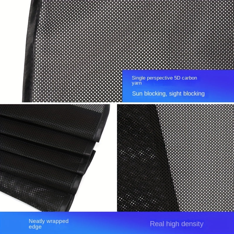 Magnetic Car Sunshade Curtains 4pcs – Black Mesh UV Protection & Heat Insulation, Easy Install on Window or Windshield