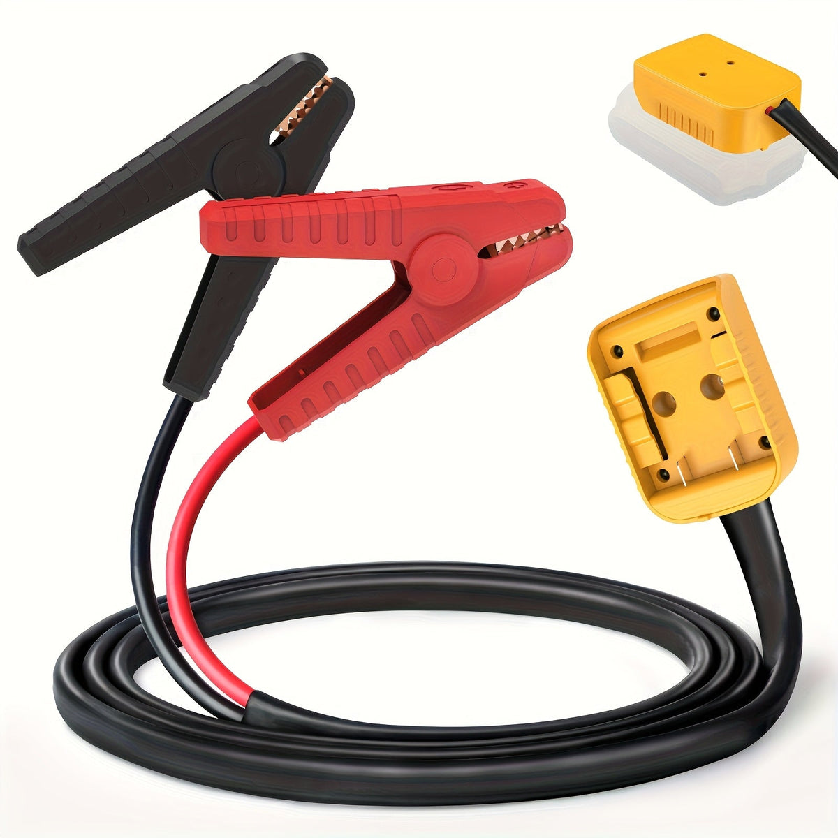20V Battery to Jumper Cable Converter 6Ft 100A | 12 AWG Tinned Copper Heavy-Duty Portable Jump Start Cable for Cars Trucks Trolling Motors