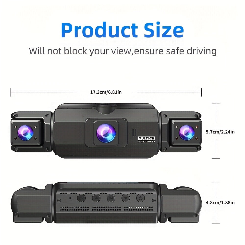 4K Dash Cam 2 & 4-Channel – Front 4K + Rear 1080P, Super Night Vision, WDR, G-Sensor, WiFi & Optional 64GB Card – Car Black Box