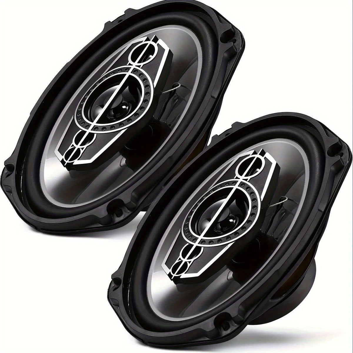 6x9 Car Speakers 5-Way Coaxial Full Range, 600W Stereo Car Door Speakers with Stainless Steel Frame, Universal Vehicle Audio System Upgrade for Cars Trucks, 2-Pack Modern Car Stereo Speakers