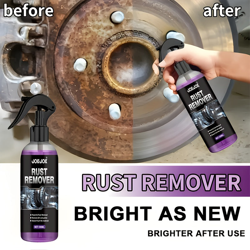 Car Rust Remover & Converter Spray – 3.38oz with Scrubbing Pad | Rust Repair for Auto, RV & Metal Surfaces
