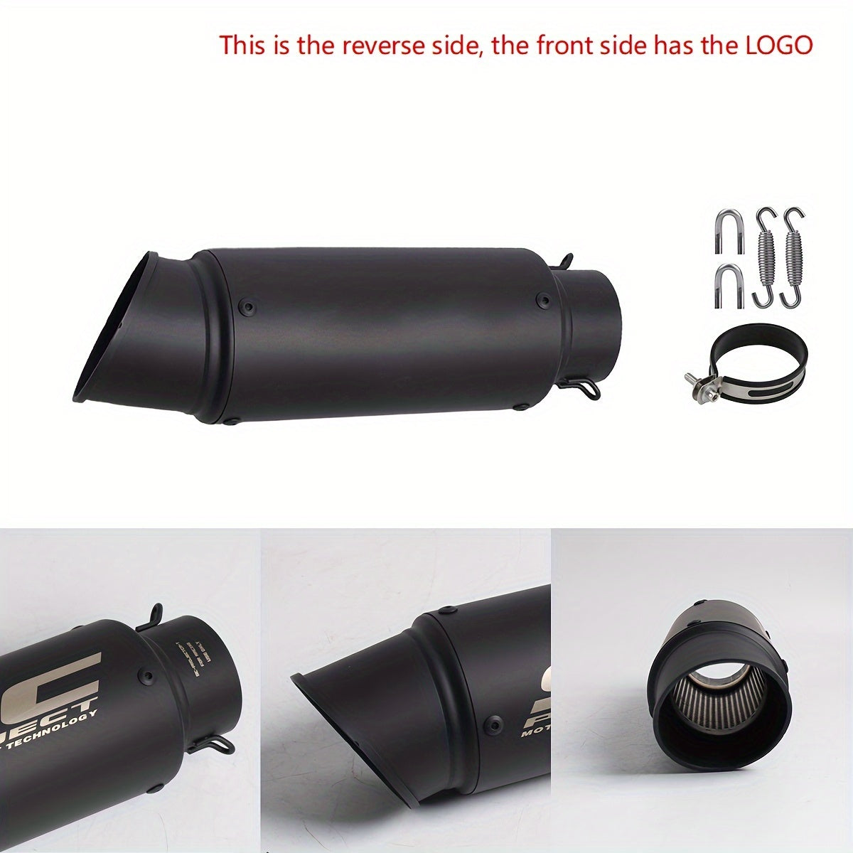 Stainless Steel Motorcycle Exhaust Pipe 51/60mm – Universal Slip-On Muffler for NMAX 125/155, Suzuki GSX650F, GSX1250, GSX650R