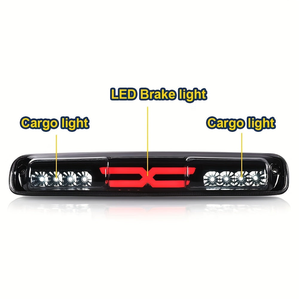 LED Third Brake Light & Cargo Lamp for Chevy Silverado GMC Sierra 1500 2500 3500 1999-2007, DOT Approved, 10x Brighter, Polycarbonate Lens, Easy Plug-and-Play Install