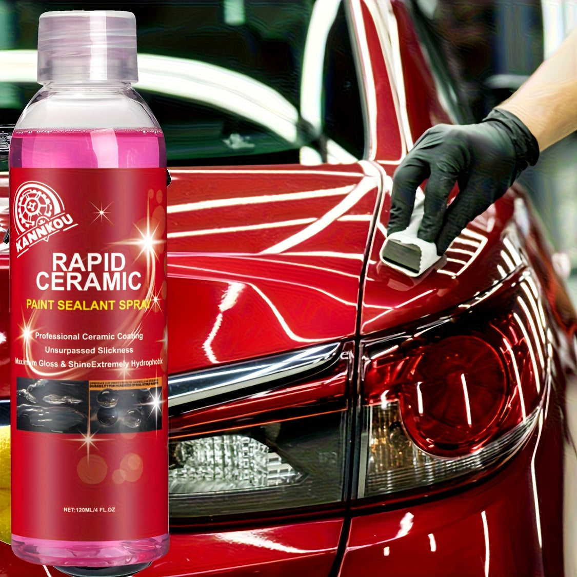 Ceramic Spray Coating 120ml – Hydrophobic UV Protection & Extreme Water Beading for Cars, Trucks, Motorcycles & RVs