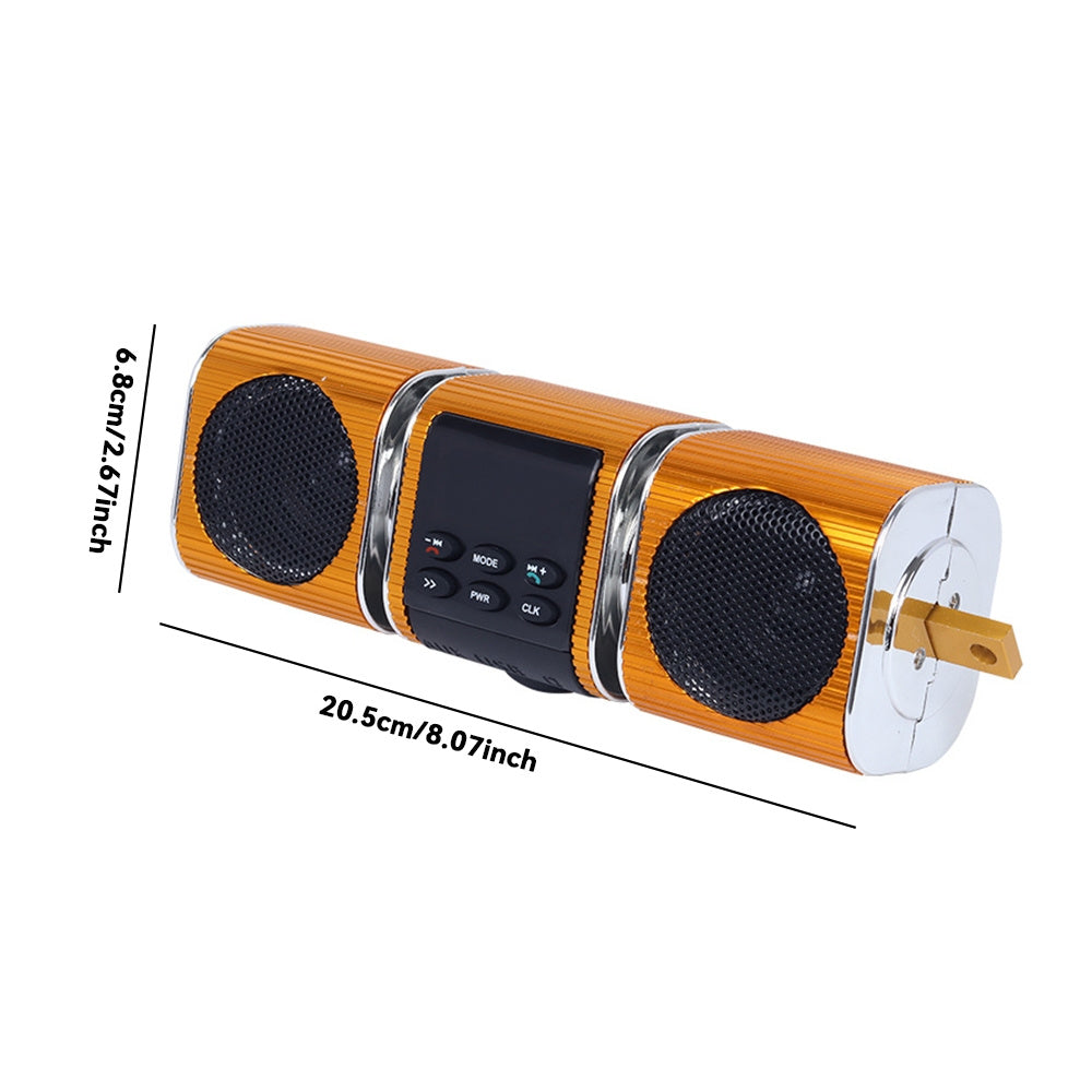 Motorcycle Sound Bar with Built-In Amplifier 12V Wireless Stereo MP3 Player Handlebar Mount for Motorcycle ATV UTV Scooter Off-Road Bike USB Input Button Control
