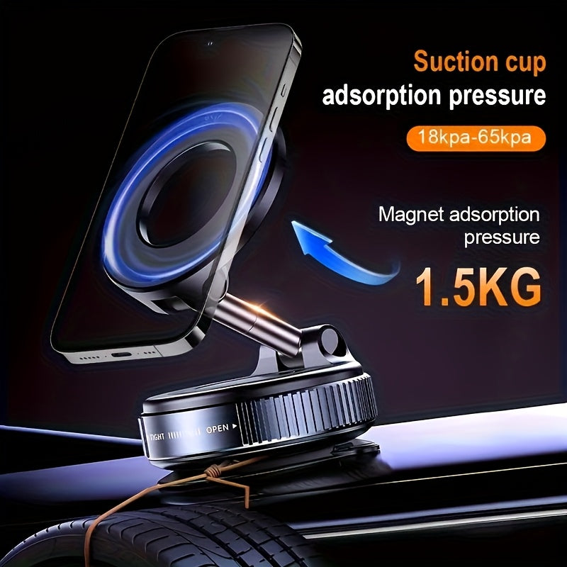 360° Rotating Magnetic Phone Holder – Foldable & Extendable Wall Mount for Car, Bathroom, Gym & Mirror | iPhone 16/15/12 Compatible, ABS, Black – 4-Pack