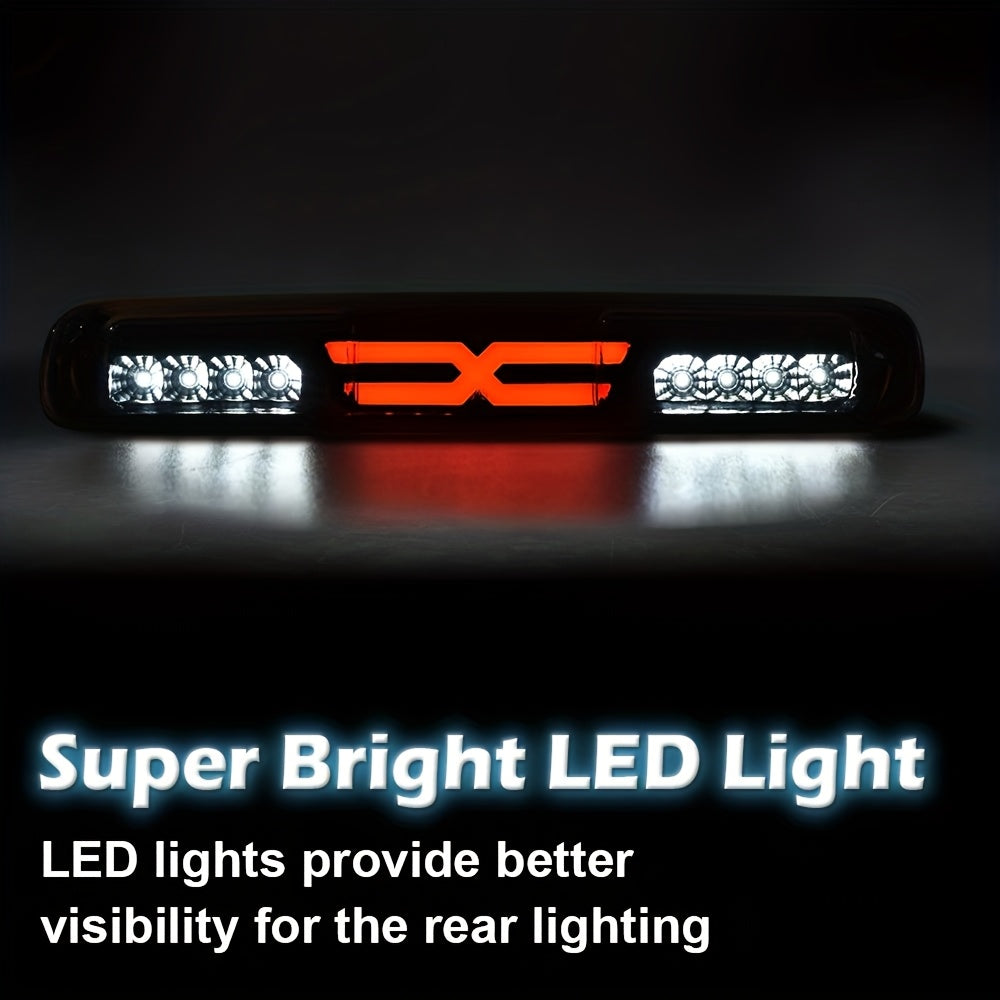 LED Third Brake Light & Cargo Lamp for Chevy Silverado GMC Sierra 1500 2500 3500 1999-2007, DOT Approved, 10x Brighter, Polycarbonate Lens, Easy Plug-and-Play Install