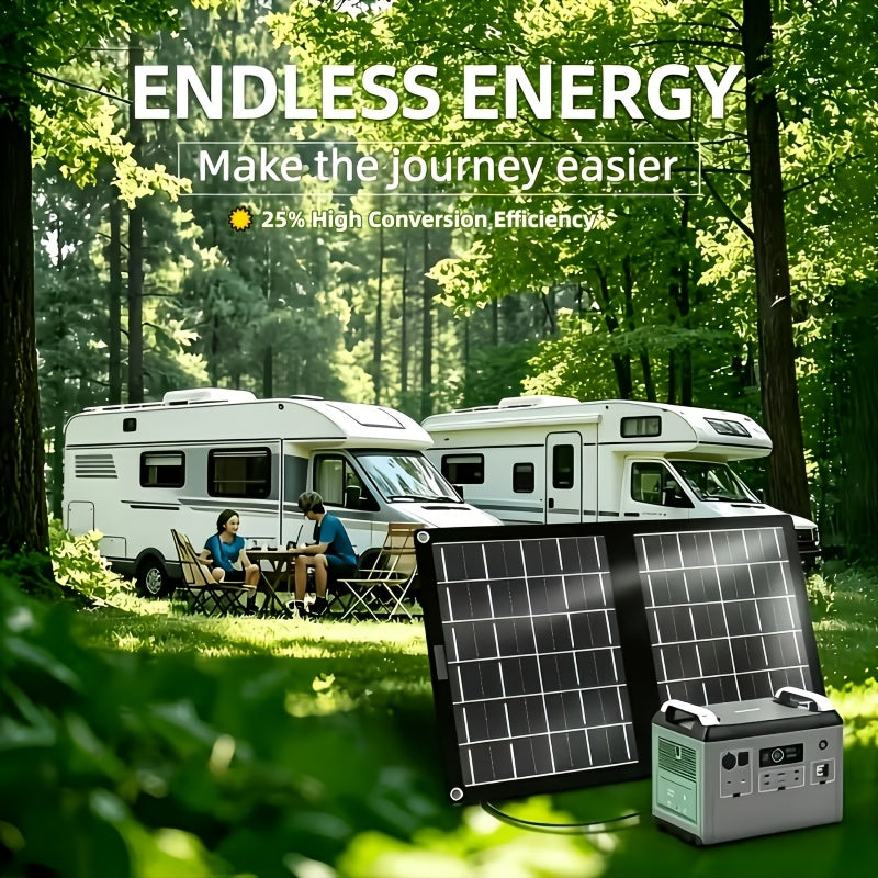 30W Portable Foldable Solar Panel Charger with USB Port | High-Efficiency Plug-and-Play Solar Charger for Phones, Tablets & Cameras – Camping, RV, Boat & Emergency