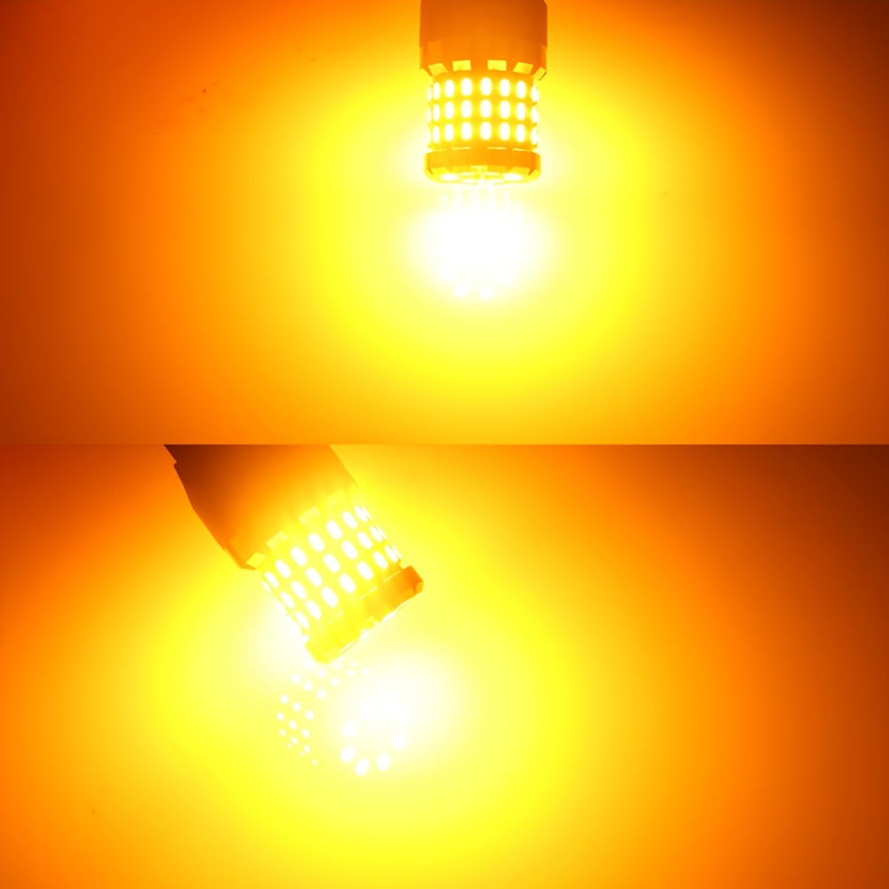 3157 LED Bulbs 2-Pack 4000LM 16W Super Bright for Brake Tail Stop Parking Reverse Turn Signal DRL Fits 3156 3057 4114 4157 P27/7W White Red Amber