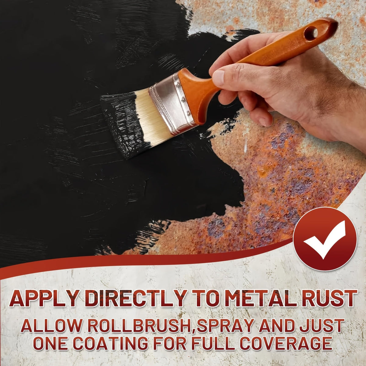 Anti-Rust Coating & Rust Converter Metal Primer | Heavy-Duty UV & Heat-Resistant Paint Protector for Cars, Motorcycles & Metal Surfaces – 35 Fl Oz, Black