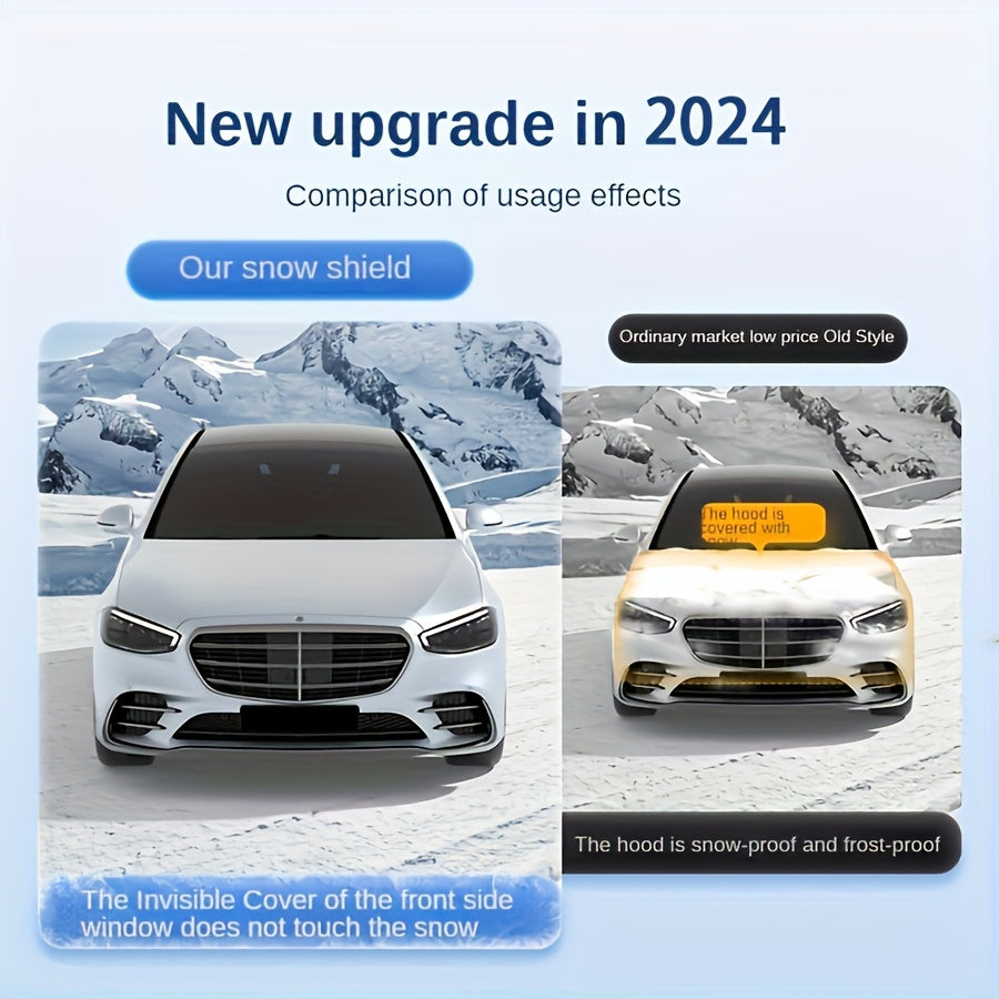 Windshield Snow Cover & Frost Guard – Universal Fit, Thickened All-Season Sun Shade & Ice Protector for Car Truck SUV, Front Window Cover