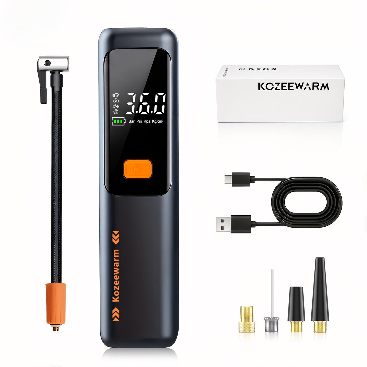 Cordless Tire Inflator 150PSI Portable Air Compressor with USB-C Charging & 3X Quick Inflate for Car Motorcycle Bicycle – One-Button Smart Pump