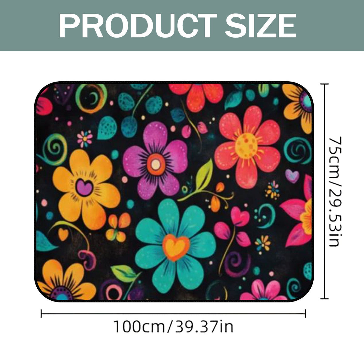 Car Trunk Mat Cargo Liner – Waterproof Non-Slip Durable Floor Mat with Distinctive Patterns, Protects Against Dirt Spills & Scratches, Universal Fit