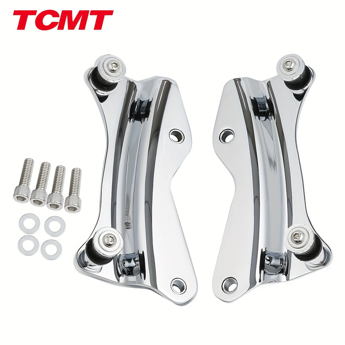 Harley Davidson 4-Point Docking Hardware Kit for Touring Road King Street Glide Electra Glide CVO 2014-2025 Detachable Sissy Bar Luggage Rack Black Chrome